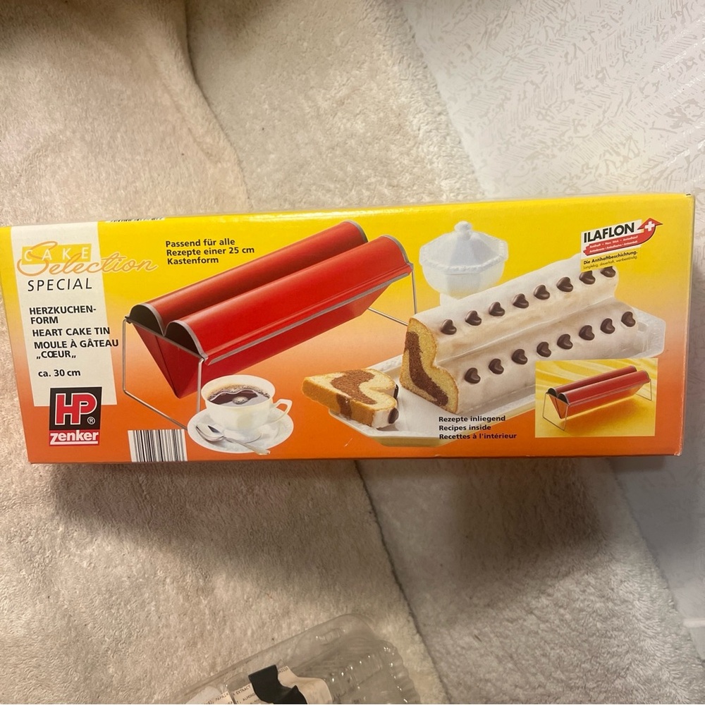ZENKER SPECIAL HEART SHAPED NON STICK ILAFLON BAKING TIN NIB Missing Instr